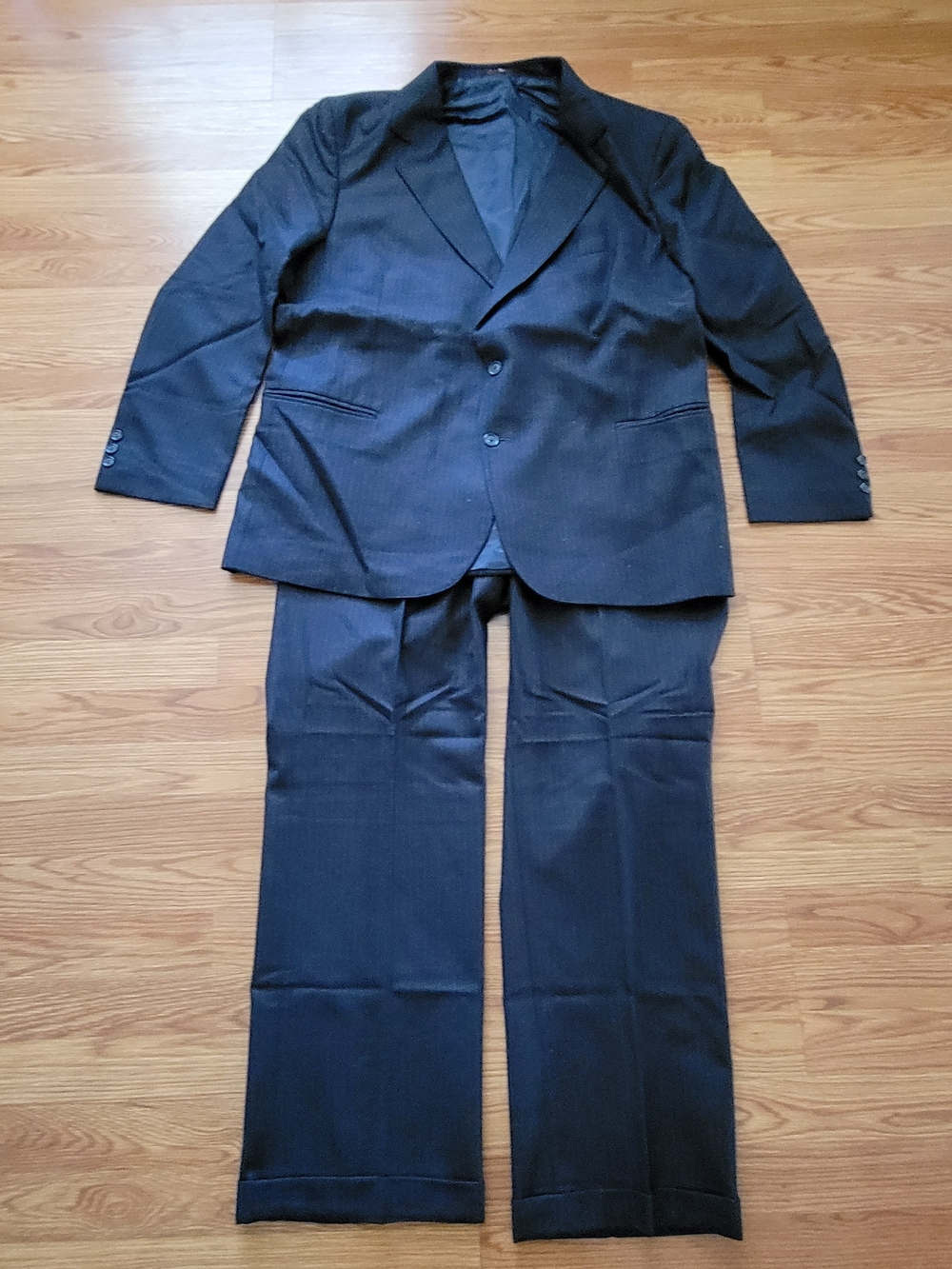 Christopher Brooks Men's Classic Black Two-Piece Suit Jacket & Trousers